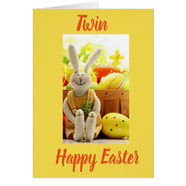 ***TWIN*** MEMORIER SOM DELATS I PÅSK HÄLSNINGSKORT (Framsidan)