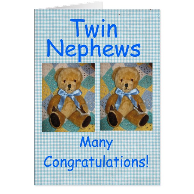 Twin Nephews Hälsningskort (Framsidan)