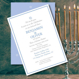 Twin Pojke Jewish Naming Ceremony Hebrew Inbjudningar