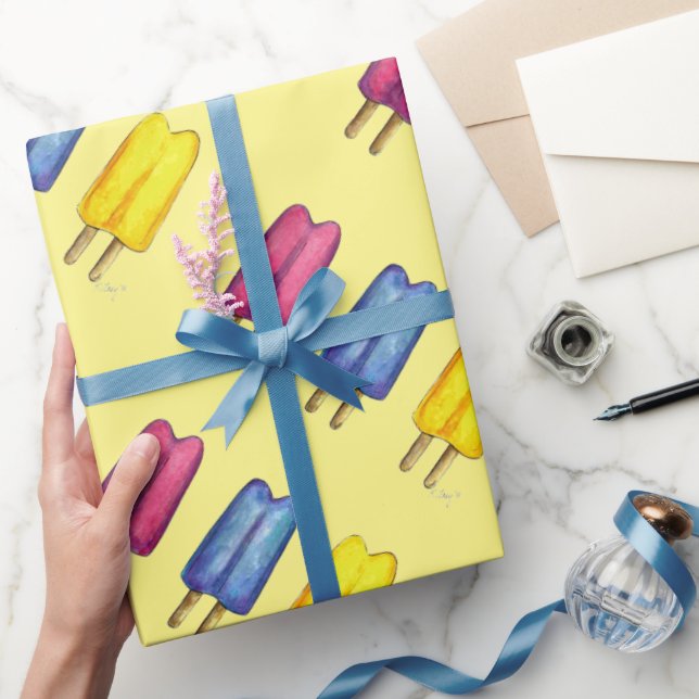 Twin Pops Popsicles Ice Lolly Lollies Summertime Presentpapper (Gifting)