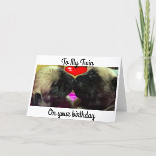 "TWIN PUPPIES" HJÄLPER TILL ATT ÖNSKA "MY TWIN" BÄ KORT