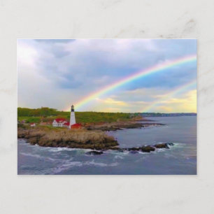 Twin Rainbows och Lighthouse Vykort