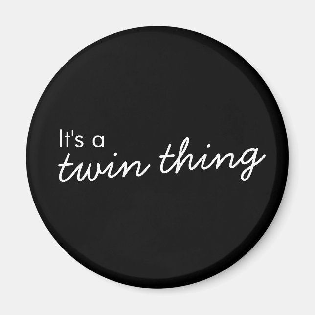Twin Sak | Svart modern matchningslösning Magnet (Framsidan)