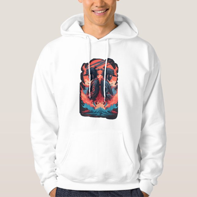 Twin Samurai Hoodie (Framsida)
