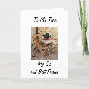 TWIN, SISTER/BEST FRIEND GRATTIS PÅ FÖDELSEDAGEN T KORT