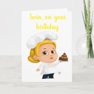 "TWIN SISTER COOKS** BIRTHDAG-ÖNSKEMÅL FÖR DIG KORT