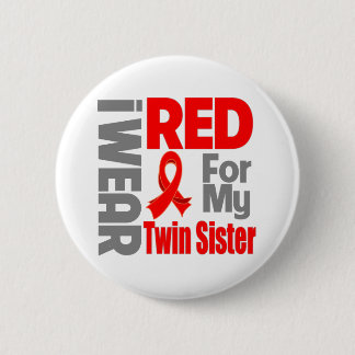 Twin Sister - I Bära Red Ribbon Knapp