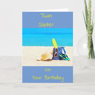 **TWIN SISTER** JUSTERA BIRTHDAY-KORTET KORT