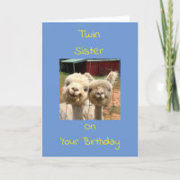 **TWIN SISTER** JUSTERA BIRTHDAY-KORTET
