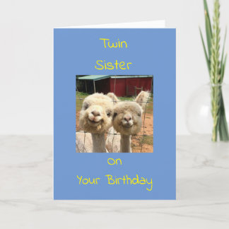 **TWIN SISTER** JUSTERA BIRTHDAY-KORTET KORT
