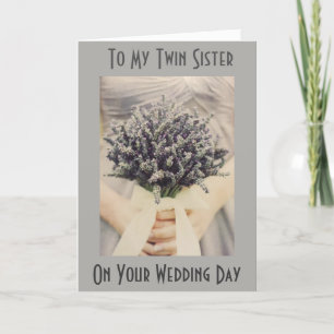 ***TWIN SISTER*** "PÅ DIN BRÖLLOPSDAG" KORT