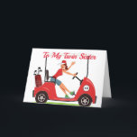 TWIN SISTER (WHO GOLFS) BIRTHDAY ÖNSKEMÅL KORT<br><div class="desc">OM DU VILL HA DET HÄR KORTET LÄGGER DU TILL NÅGONTING INSIDE ELLER ÄNDRAR DET HELT OCH HÅLLET FÖR ATT FÅ "HUR DU KÄNNER" I MINUTER OCH TACK FÖR ATT DU STOPPAR MED ETT AV MINA NINA LAGER!</div>