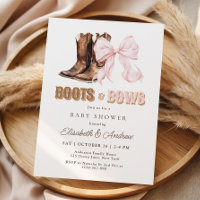 TWIN Skor & Rosor Bebis Shower Inbjudan