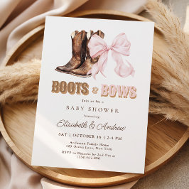 TWIN Skor & Rosor Bebis Shower Inbjudan