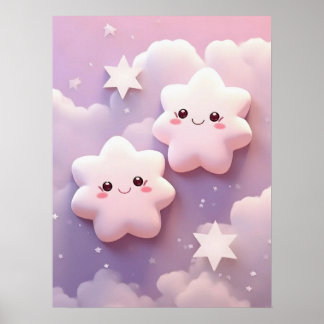 Twin Smiling Stars i Dreamland Poster