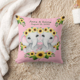 Twin Solros Baby Elephant Girls Kudde
