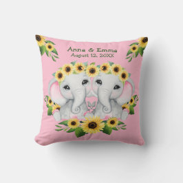 Twin Solros Baby Elephant Girls Kudde