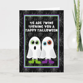 Twin Spöken Sending Halloween Önskemål Kort