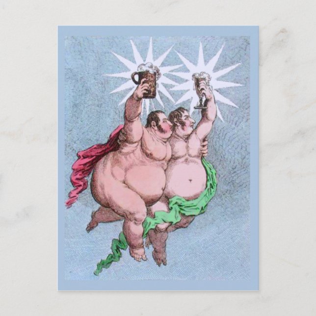Twin Stars Castor och Pollux med Gillray Vykort (Framsida)