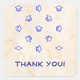 Twin Student say Tack Fyrkantigt Klistermärke