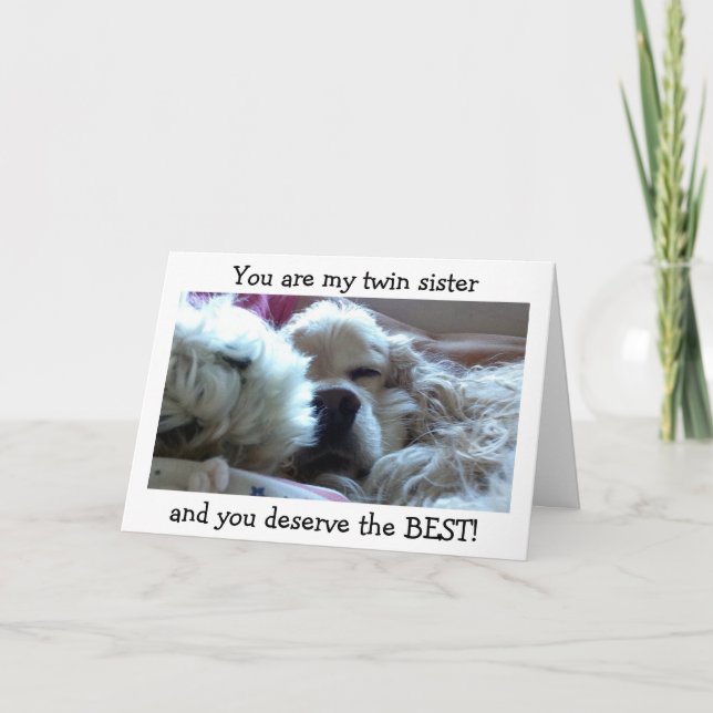 TWIN SYRRAN=DESERVE BEST PÅ BIRTHDAY=MIG SOM DIN T KORT (Framsida)