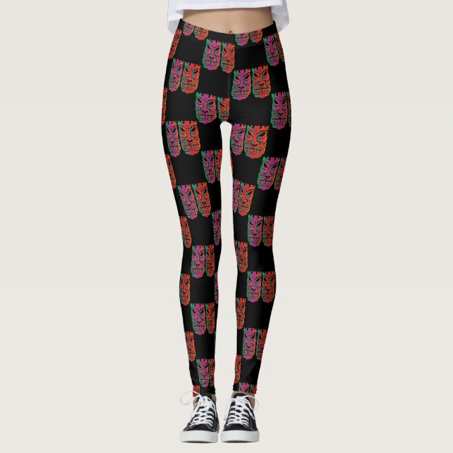 Twin Tiki Sculpture Thunder_Cove Leggings (Framsida)
