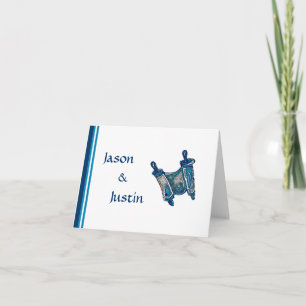 Twin Torah Tackkort Anteckningskort
