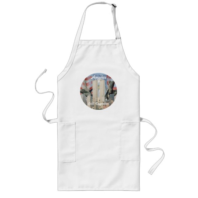 Twin Torn 9/11 Minnesfest Apron Långt Förkläde (Framsidan)
