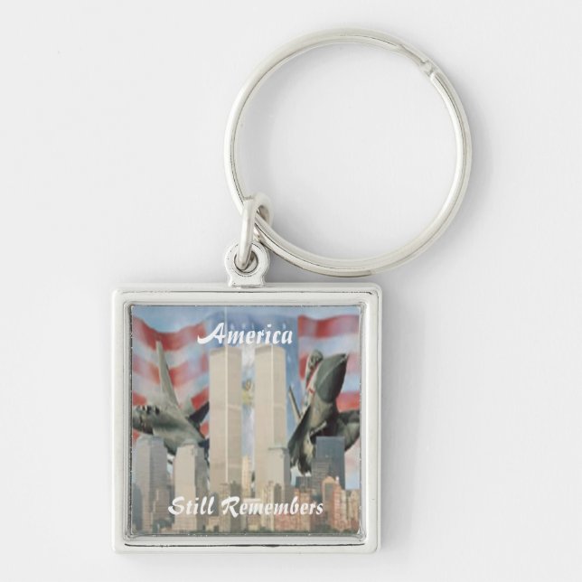 Twin Torn 9/11 Nyckelring för minnen (Framsidan)