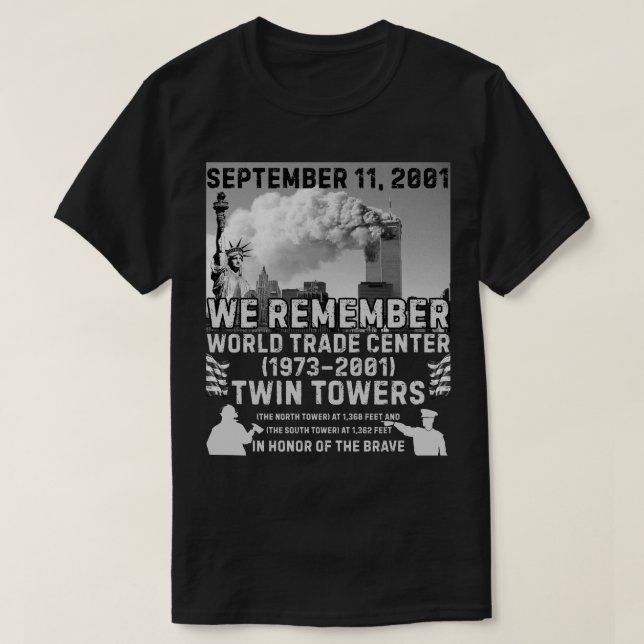 Twin Towers 11 september T Shirt (Design framsida)