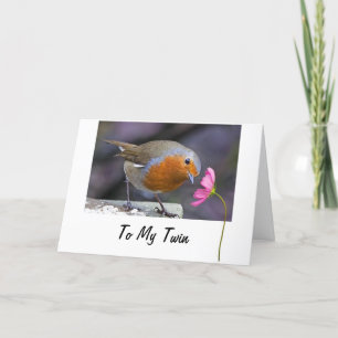 TWIN "TWEET" DIG I GRATTIS PÅ FÖDELSEDAGEN KORT
