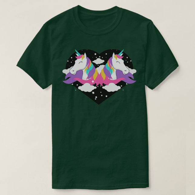 Twin Unicorn T Shirt (Design framsida)