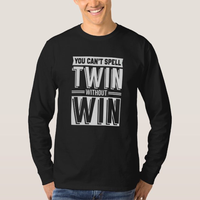 Twin without win lovely hearts akin t shirt (Framsida)