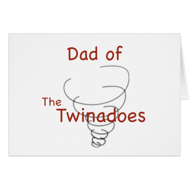 Twinadoes pappa hälsningskort (Framsidan Horizontal)