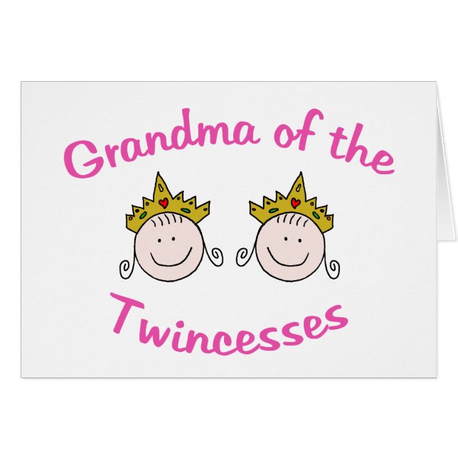 Twincess mormor hälsningskort (Framsidan Horizontal)