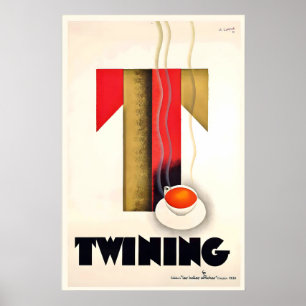 Twining Te Kaffe Dryckes Kök Mat Poster