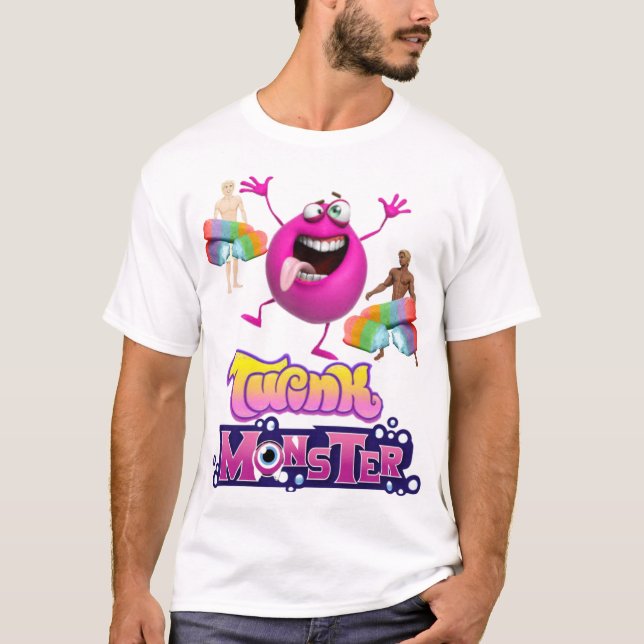 TWINK MONSTER Gay pride LGBTQ+ Sockerpappa T Shirt (Framsida)