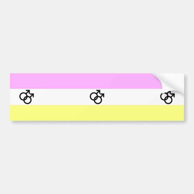 Twink Pride Flagga Bildekal (Framsidan)