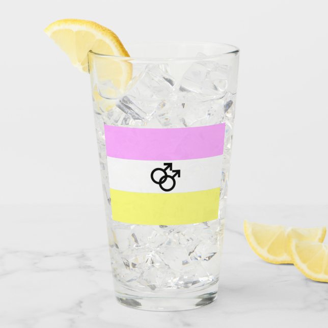 Twink Pride Flagga Glaskopp (Framsida Ice)
