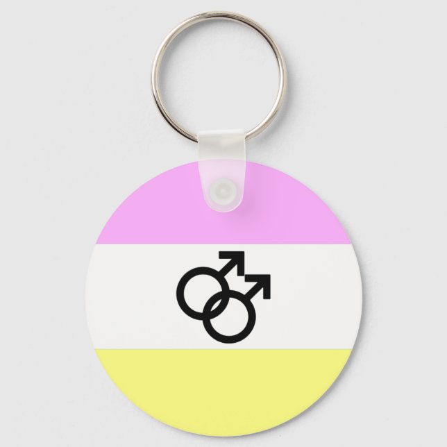 Twink Pride Flagga Nyckelring (Framsida)