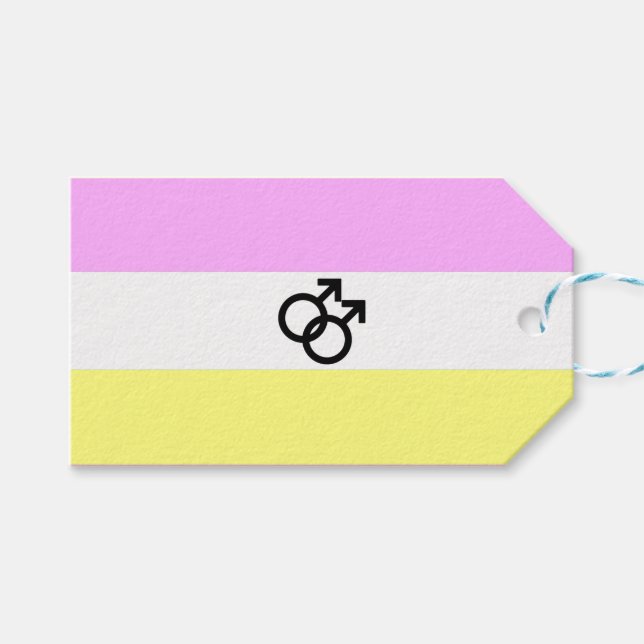 Twink Pride Flagga Presentetikett (Framsidan (Horisontell))
