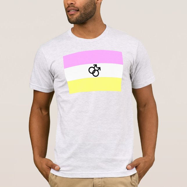 Twink Pride Flagga T Shirt (Framsida)