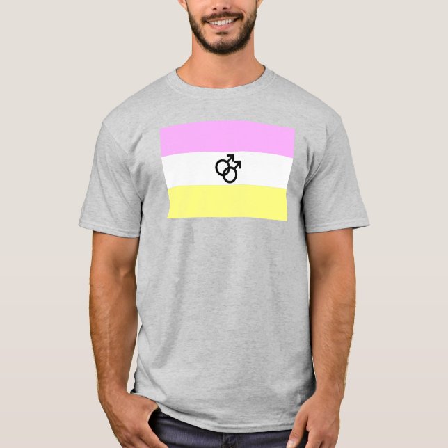 Twink Pride Flagga T Shirt (Framsida)