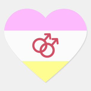TWINK-PRIDE HJÄRTFORMAT KLISTERMÄRKE