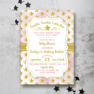Twink, Twinkle Little Star Baby Shower Inbjudningar