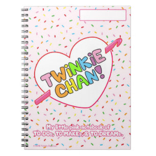 Twinkie Chan lite rosa anteckningsbok Med Spiral