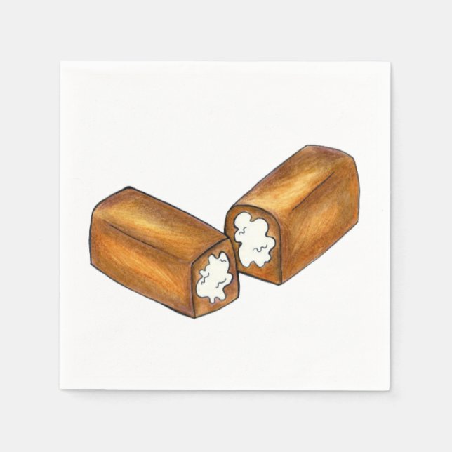 Twinkie Cream-Filled Snack Cake-soppor Pappersservett (Framsidan)