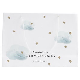 Twinkle Guld Stars & Blue Clouds Baby Shower
