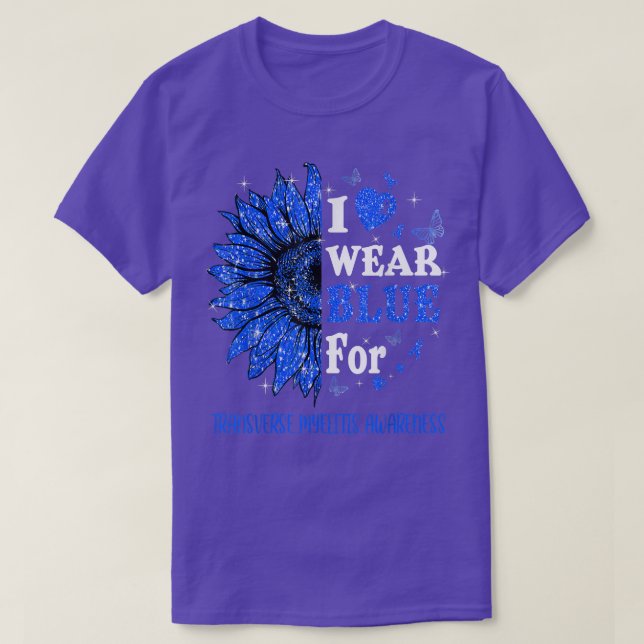 Twinkle Heart Solros Transverse Myelitis Awaren T Shirt (Design framsida)
