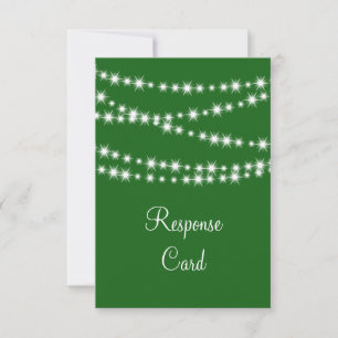 Twinkle Lights RSVP (grön) OSA Kort